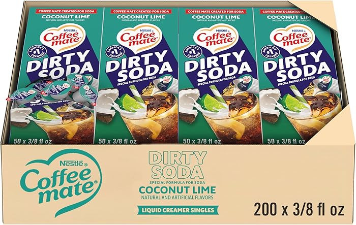 Nestle Coffee mate Creamer, Dirty Soda Coconut Lime Flavor, Liquid Creamer Singles, Non Dairy, No... | Amazon (US)