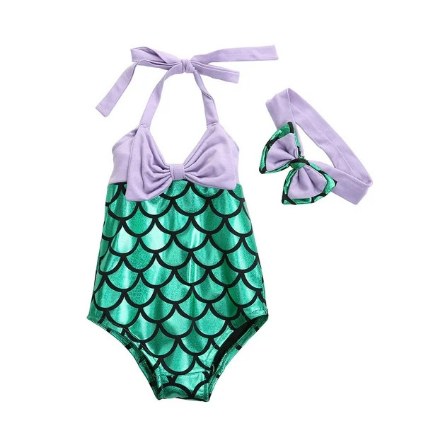 Mermaid Toddler Kids Girls Swimwear Bikini Set Swimsuit Bathing Suit - Walmart.com | Walmart (US)