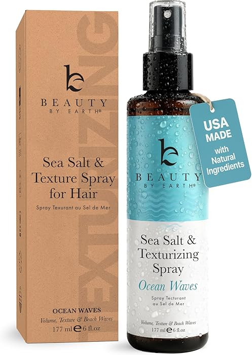 Beauty by Earth Sea Salt Spray - Aloe-Enhanced Beach Waves without Dryness, Texture & Volume Spra... | Amazon (US)