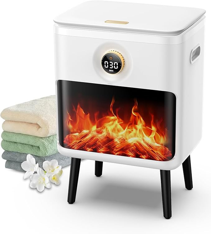 Towel Warmer, 23L Large Luxury Towel Warmers for Bathroom with 3D Flame Screen, Auto Shut Off Eve... | Amazon (US)