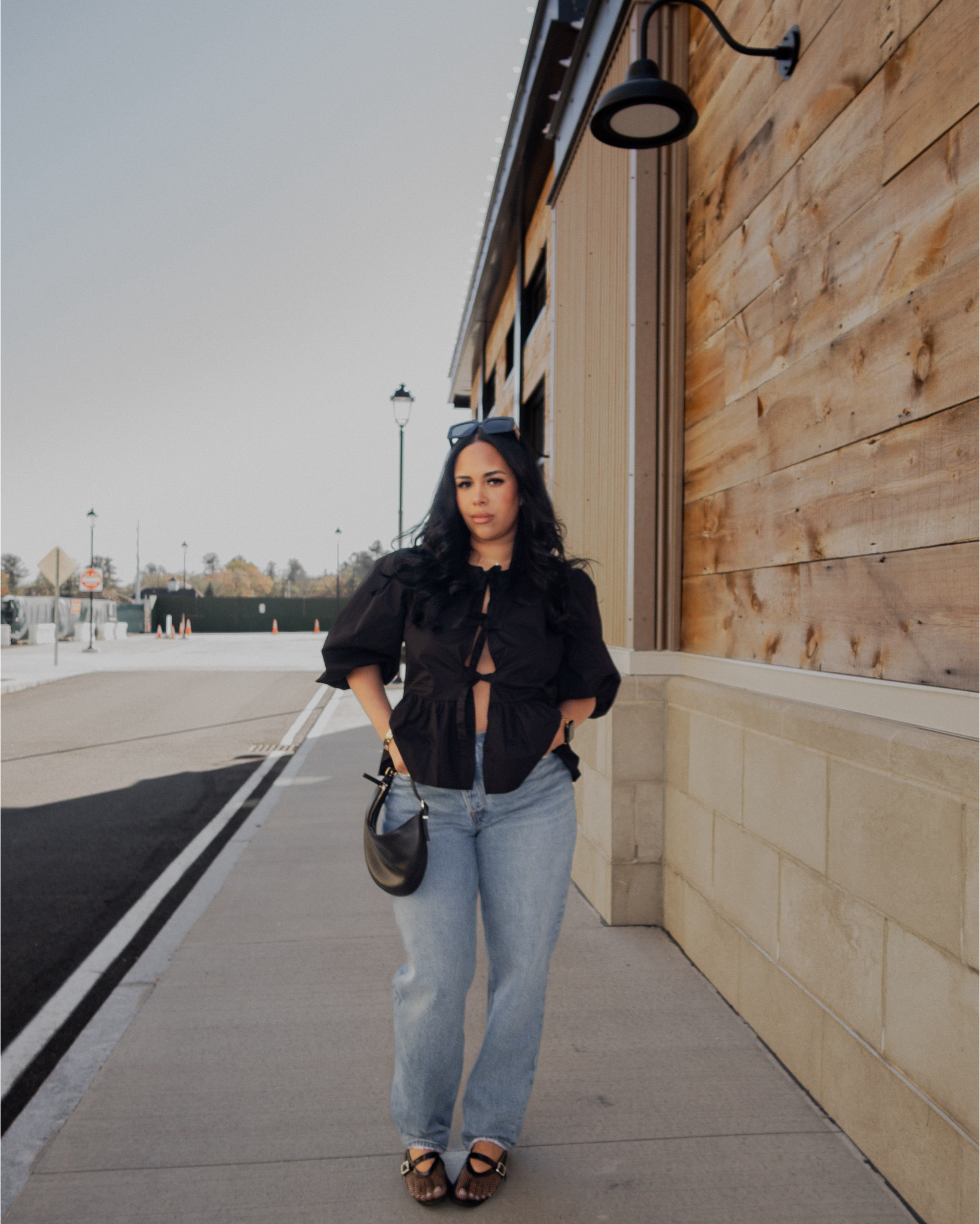 Simple and chic mom outfit for spring and summer 🖤

Top Medium 
Jeans size 30
Mesh ballet flats size 8

#LTKStyleTip #LTKMidsize