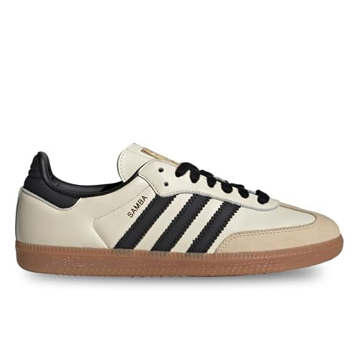 adidas Samba OG WMNS Shoes, Cream White/Core Black/Sand Strata, Size 10.5 | Amazon (US)