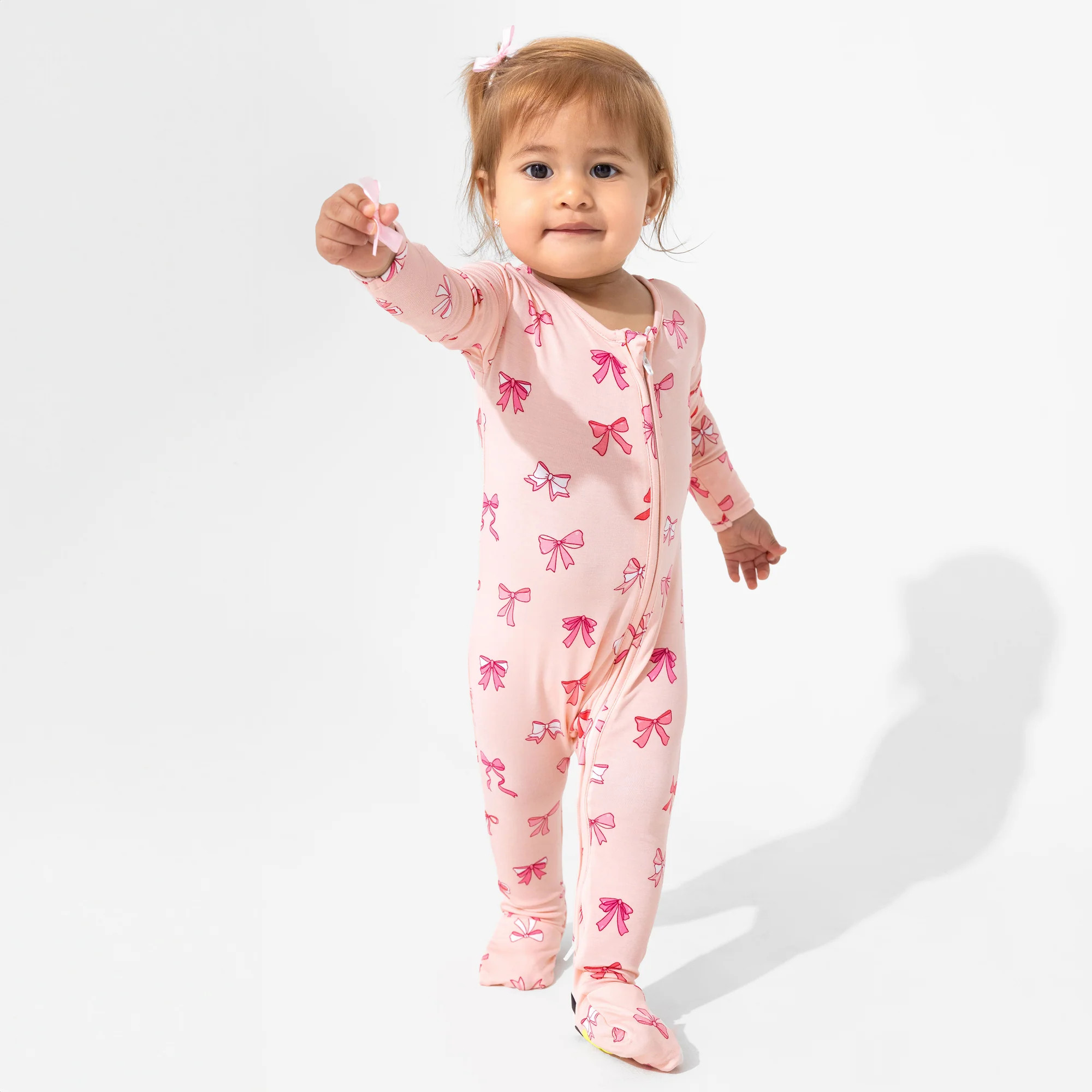 Take A Bow Bamboo Convertible Footie | Bellabu Bear