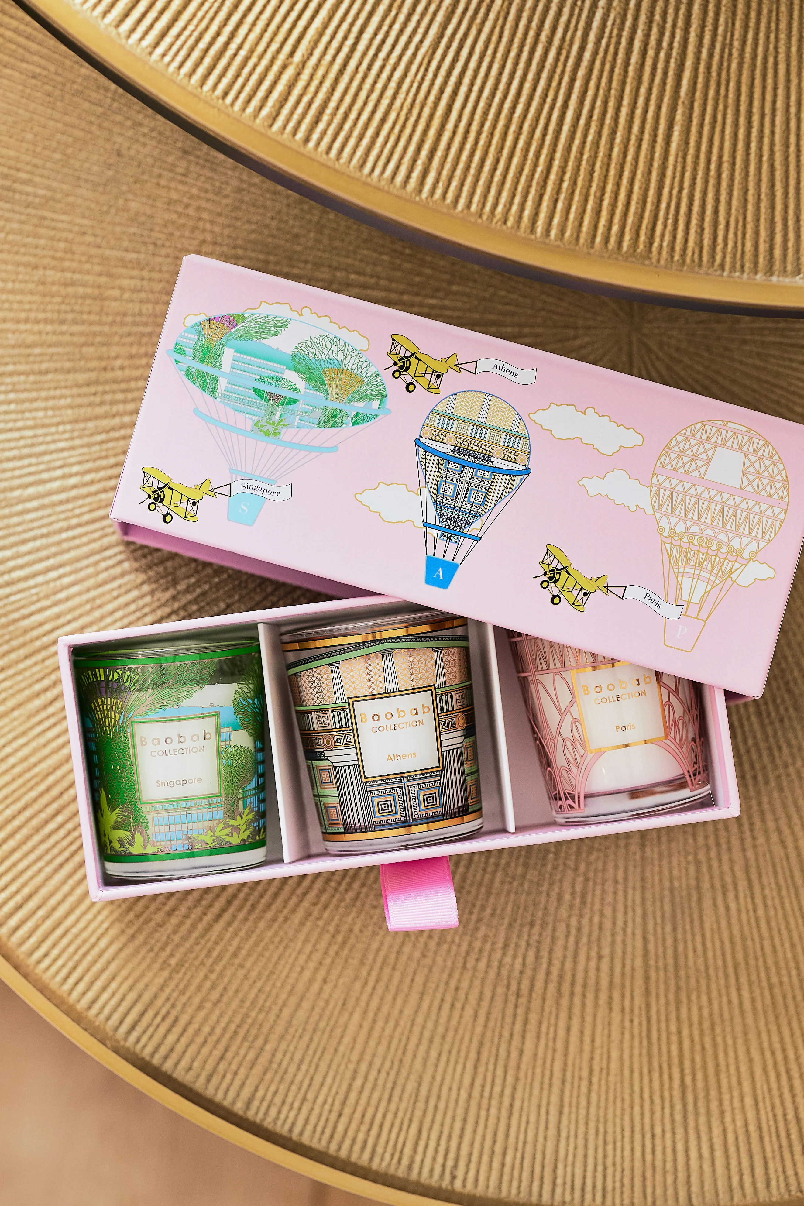 TRIO TRAVEL CANDLES SINGAPORE-ATHENS-PARIS | Baobab Collection USA