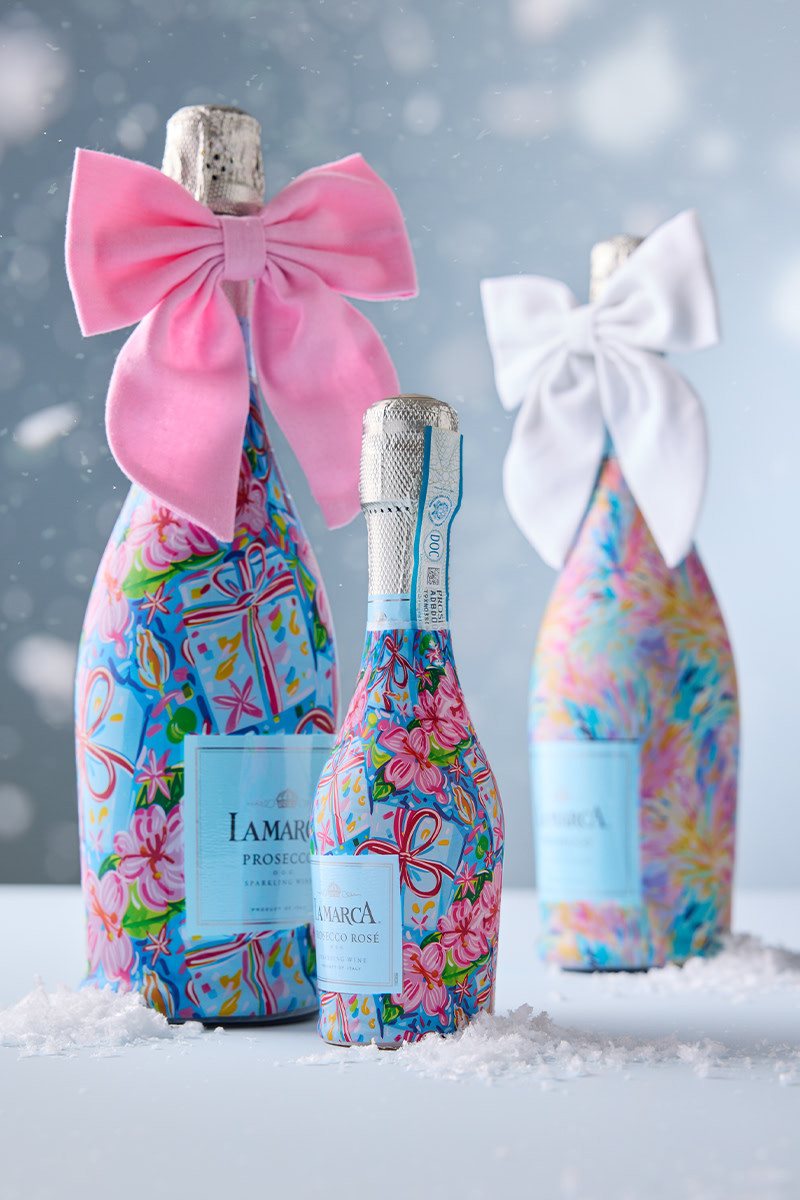 Beau Bottles Preppy Happy Birthday Brushed Presents La Marca Edition Bottle Wrap | Francesca's