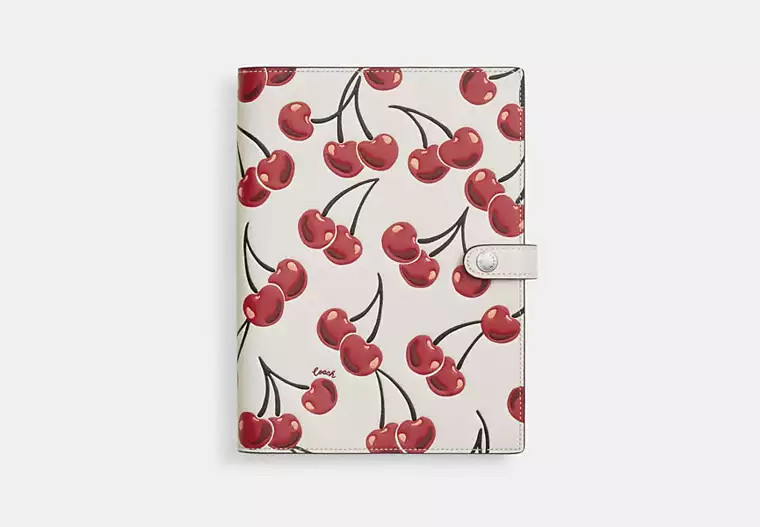 Notebook With Cherry Print | Coach Outlet US