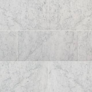MSI Carrara White 12 in. x 24 in. Polished Marble Floor and Wall Tile (12 sq. ft./Case) TCARRWHT1... | The Home Depot