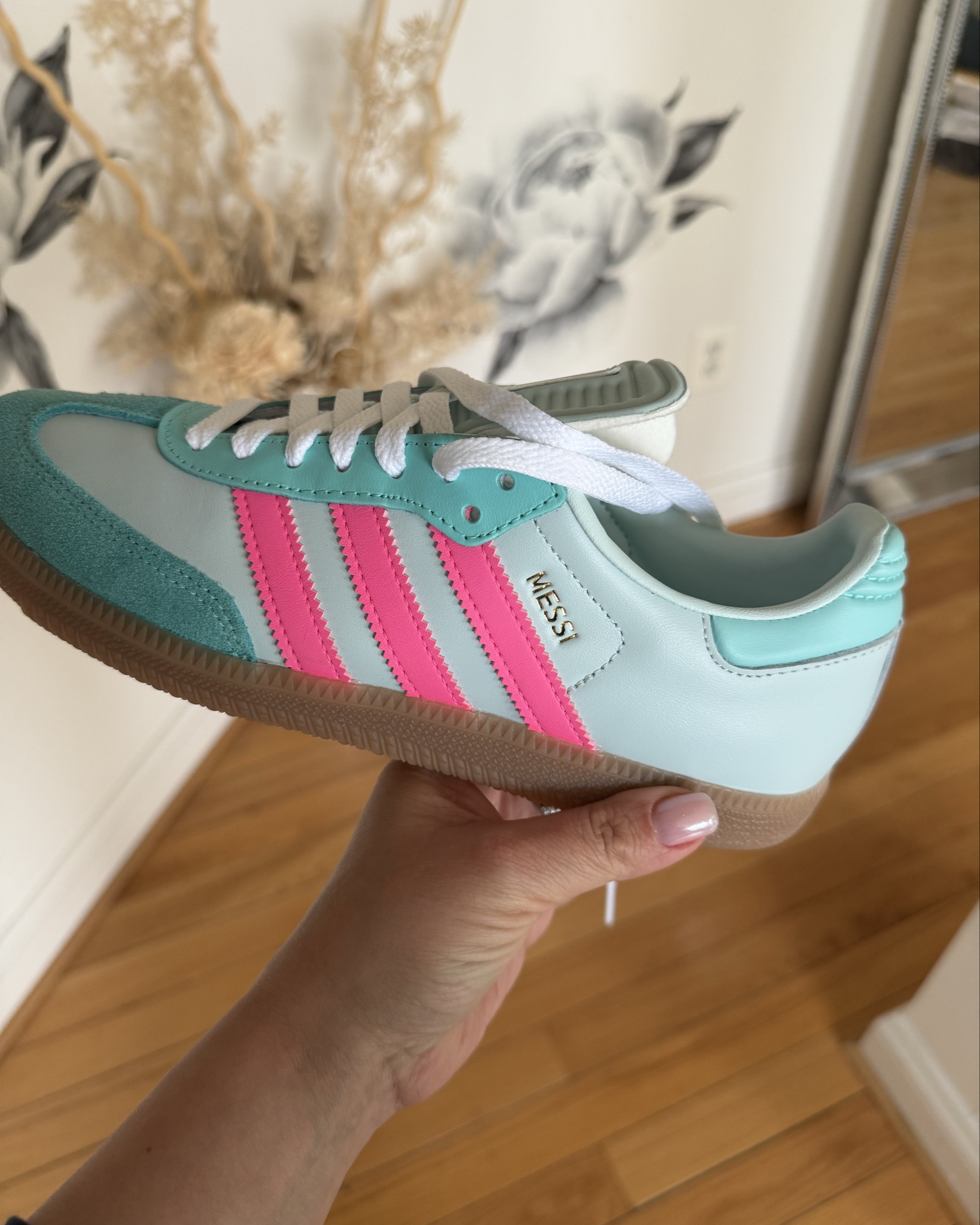 These are way too cute. Mint + pink and the gum sole is such a fun combo. Perfect sneaker to add a little color to a casual outfit without trying too hard. Linked in my LTK.

#LTKFinds #LTKShoeCrush #SneakerStyle #CasualChic #ColorPopStyle

#LTKfitnessgoals #LTKTravel