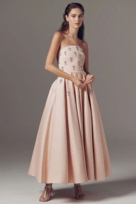 Mac Duggal Strapless Embellished A-Line Gown | Anthropologie (US)