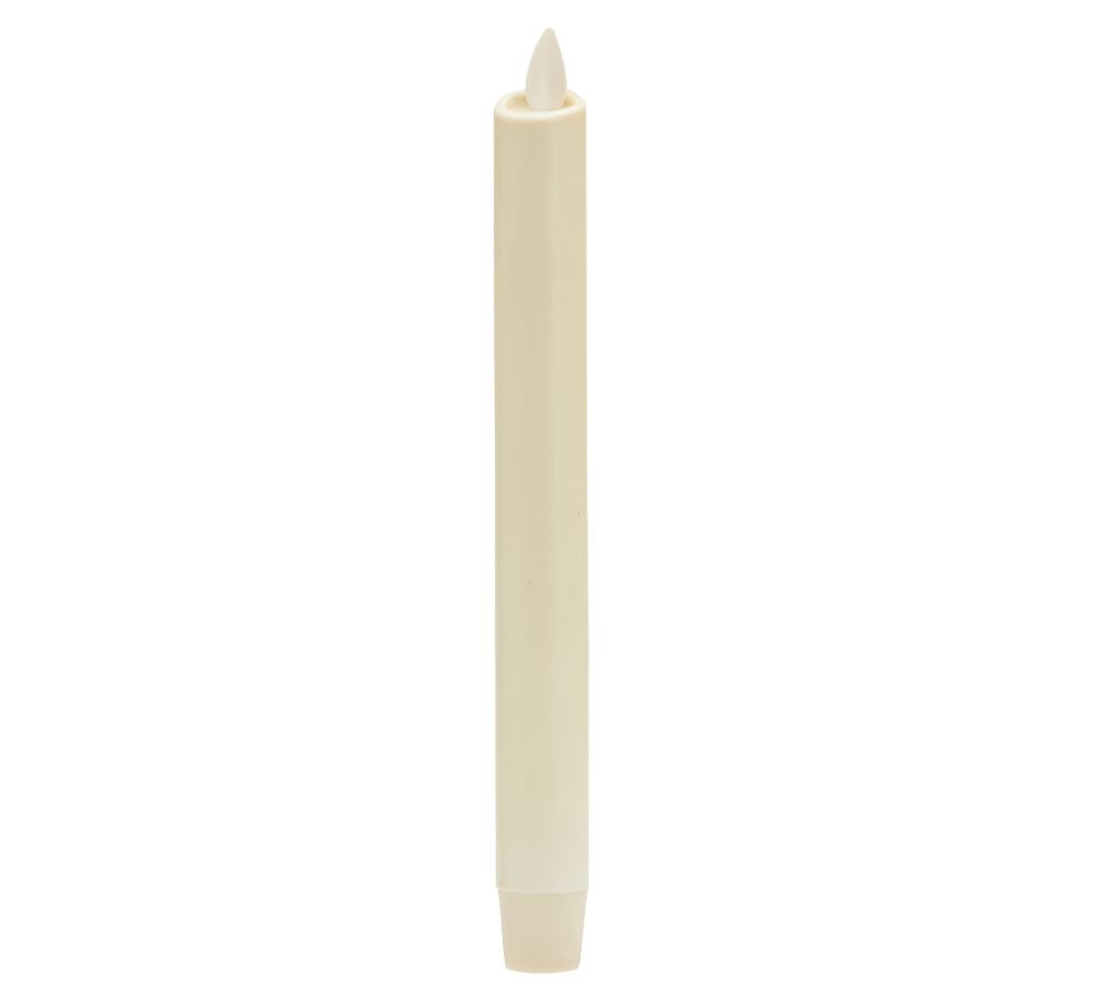 Premium Flickering Flameless Wax Taper Candle | Pottery Barn (US)