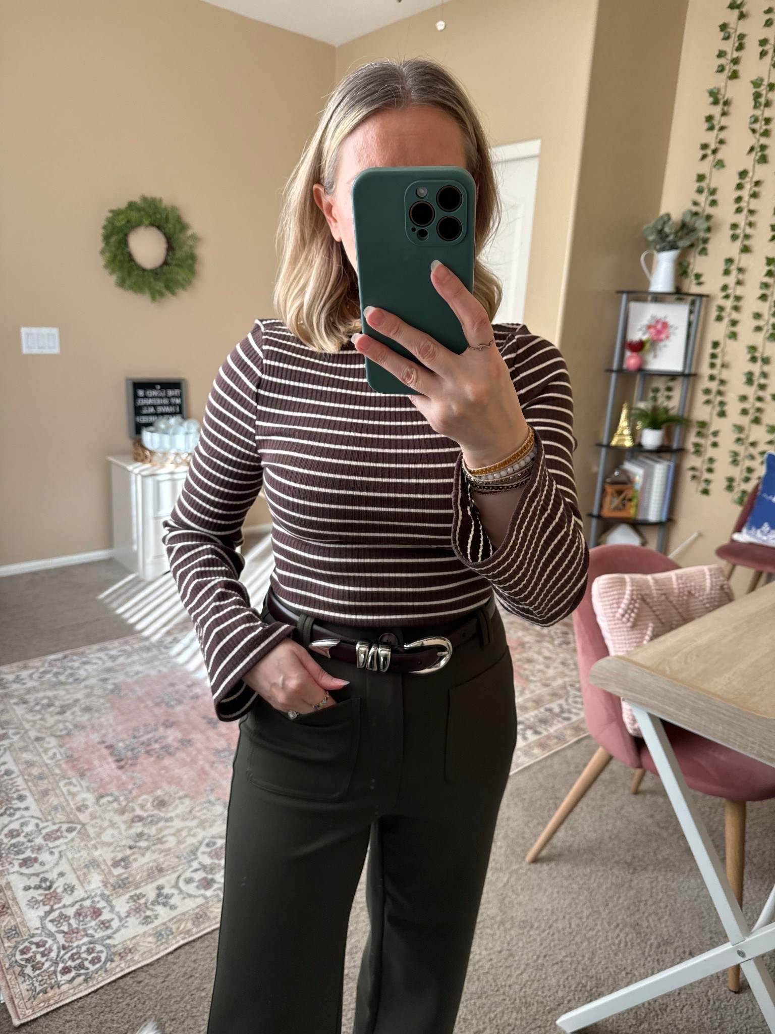 Last few hours to get this cute top from Loft for only $11 now + free shipping. Love the bell sleeves. Also available in blue. 

#LTKSaleAlert #LTKOver40 #LTKSeasonal