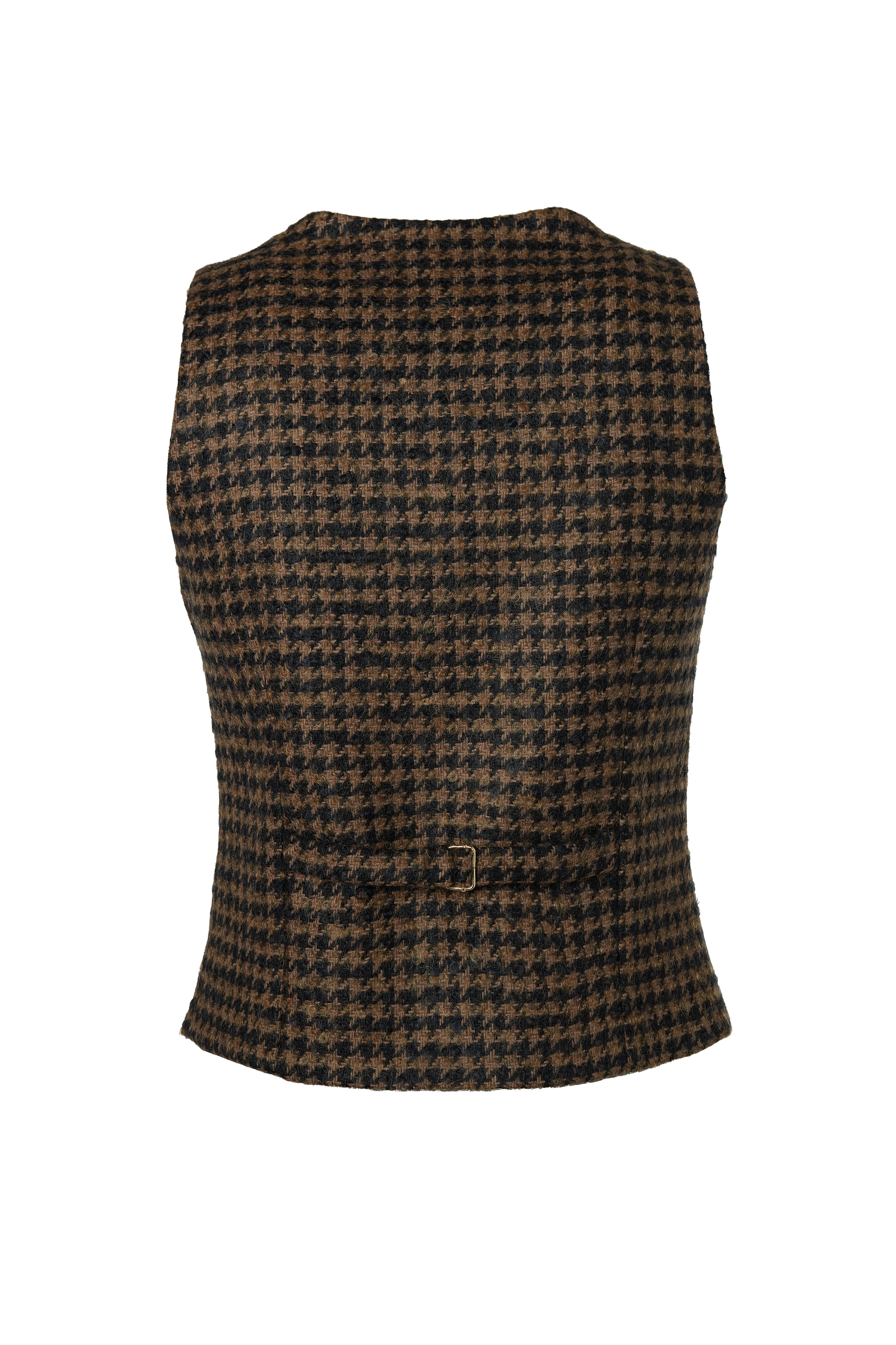 Hampton Waistcoat (Chocolate Houndstooth) | Holland Cooper