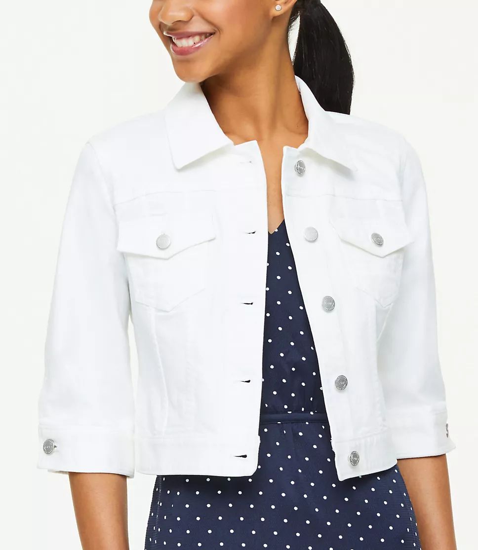 Cropped Denim Jacket | LOFT Outlet