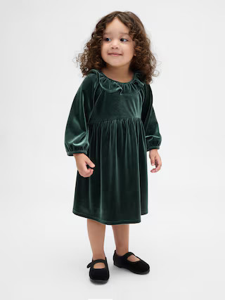 Baby & Toddler Velour Ruffle Collar Dress | Gap (US)