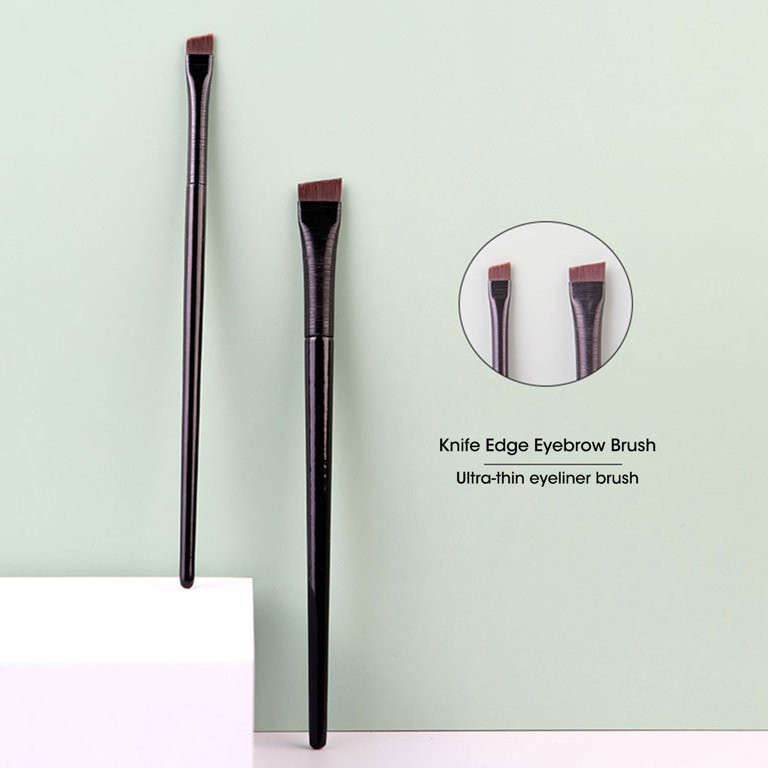 TOPQSC Super Thin Eyebrow Brush Eyeliner Brush Synthetic Hair Angled Sharp Fine Eye Liner Brow Br... | Walmart (US)