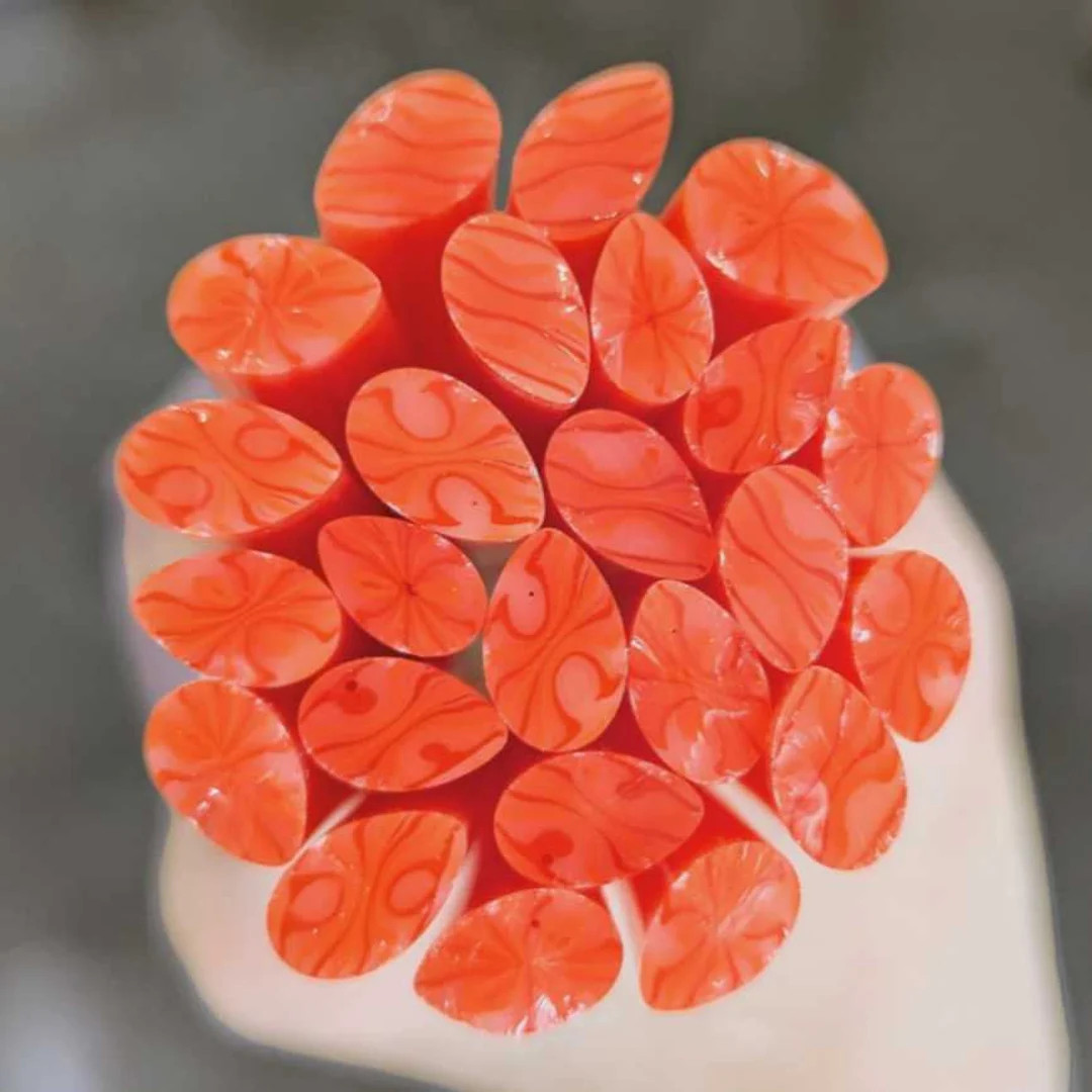 COE 96 Petal Murrini Large & XL Orange Swirl Petal 1oz Millefiori, Murrine, Vitrigraph, Glass Can... | Etsy (US)