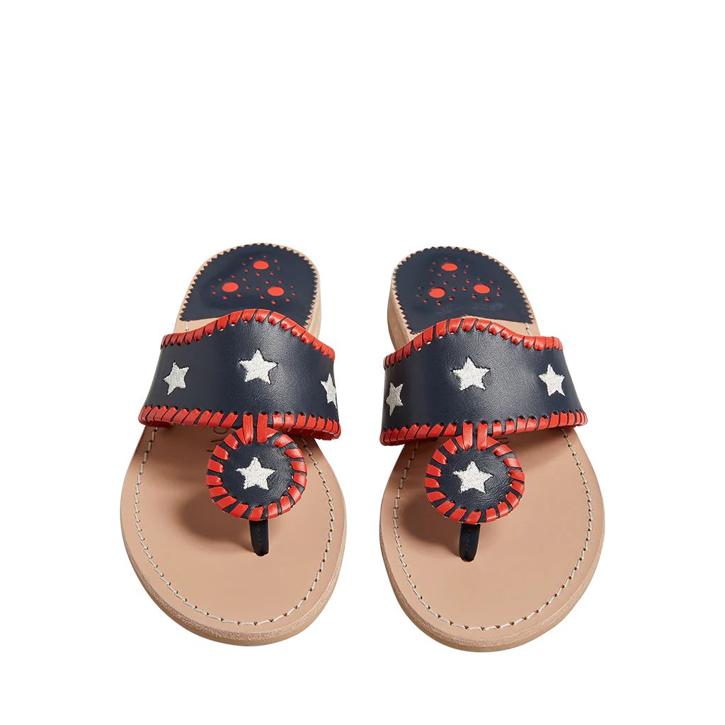 Star Embroidered Jacks Flat Sandal | Jack Rogers