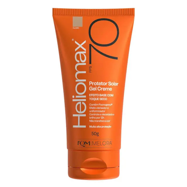Protetor Solar Facial Heliomax FPS 70 Claro 50g | DrogaRaia (BR)