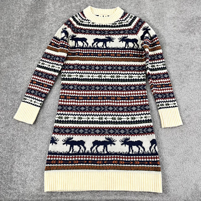 COZY CABIN DRESSES Womens Medium Wool Blend Moose Sweater Kiel James Patrick  | eBay | eBay US