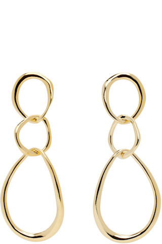 Gold Chain Link Earrings | SSENSE