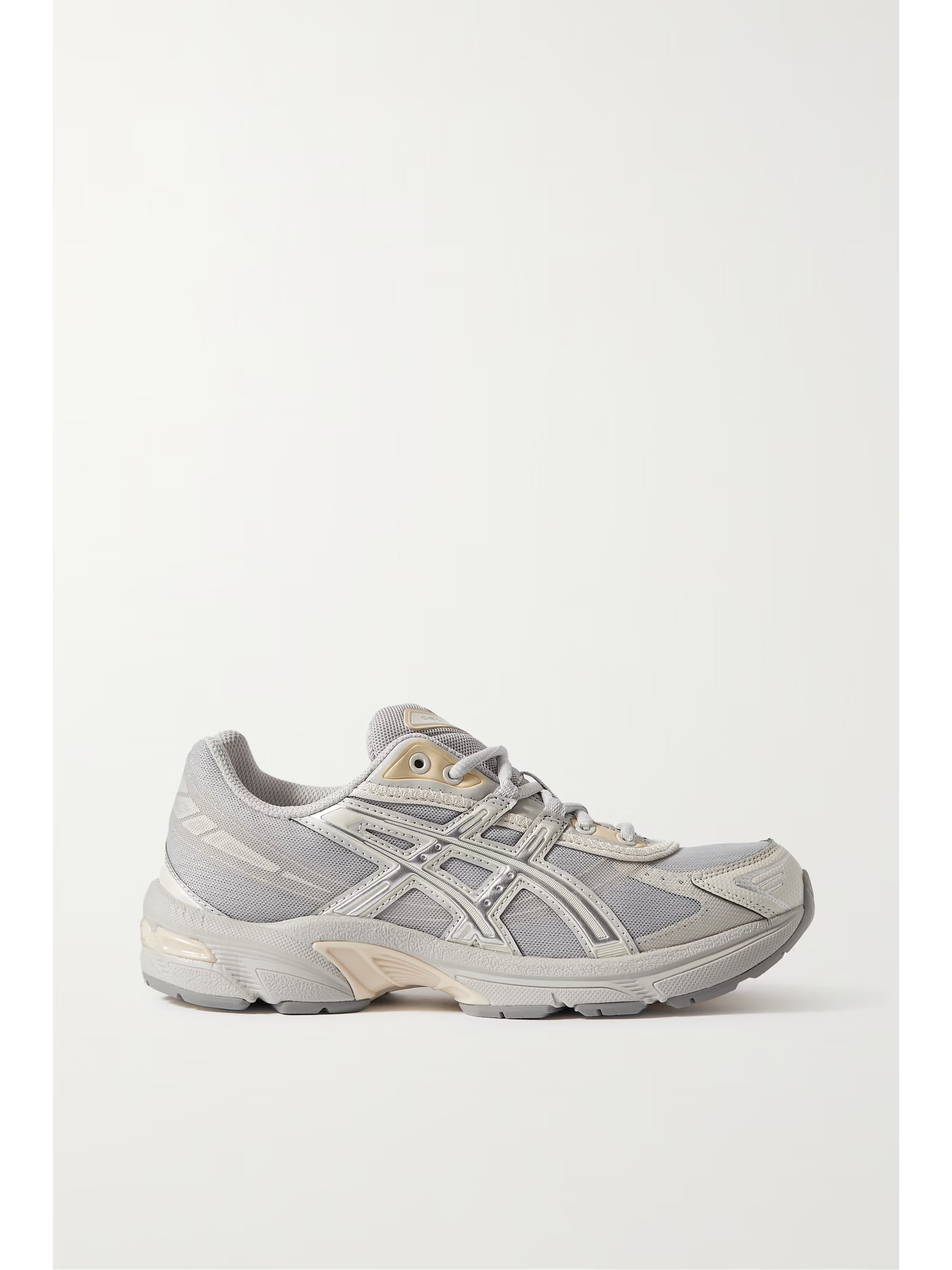 GEL-1130 RE metallic leather-trimmed mesh sneakers | NET-A-PORTER (UK & EU)