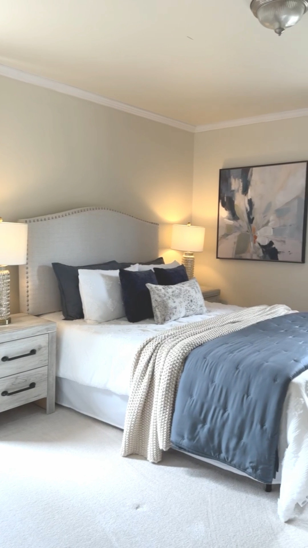 Your bedroom doesn’t need a remodel. It needs better bedding🤍 The layered bedding, pillows, and cozy textures in this room did more for the space than any piece of furniture. 

Bedroom, primary suite, bedding refresh,
Headboard, lamps, neutral decor

#LTKHome #LTKSeasonal #LTKSaleAlert