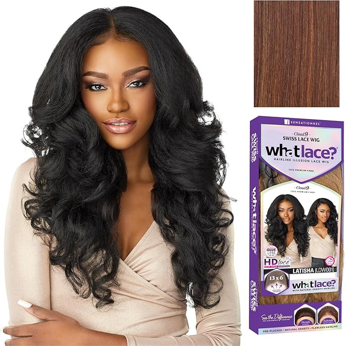 Sensationnel What Lace 13X6 Wigs - Latisha Lacefrontal Hand Tied Glueless Synthetic With Natural ... | Amazon (US)