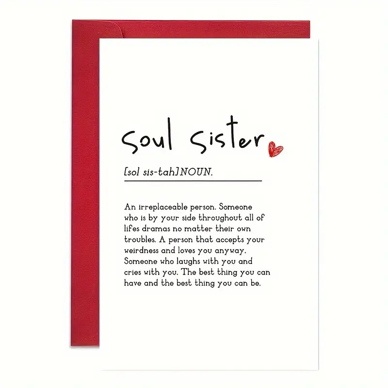 Soul Sister Definition Card Friendship Birthday Card Funny - Temu | Temu Affiliate Program