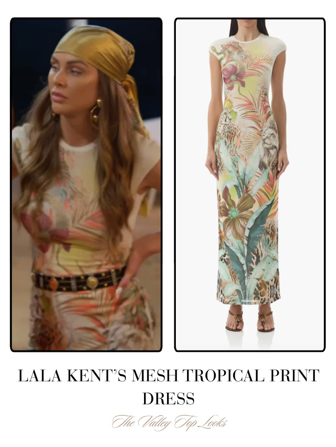 Lala Kent's Mesh Tropical Print Dress 

 