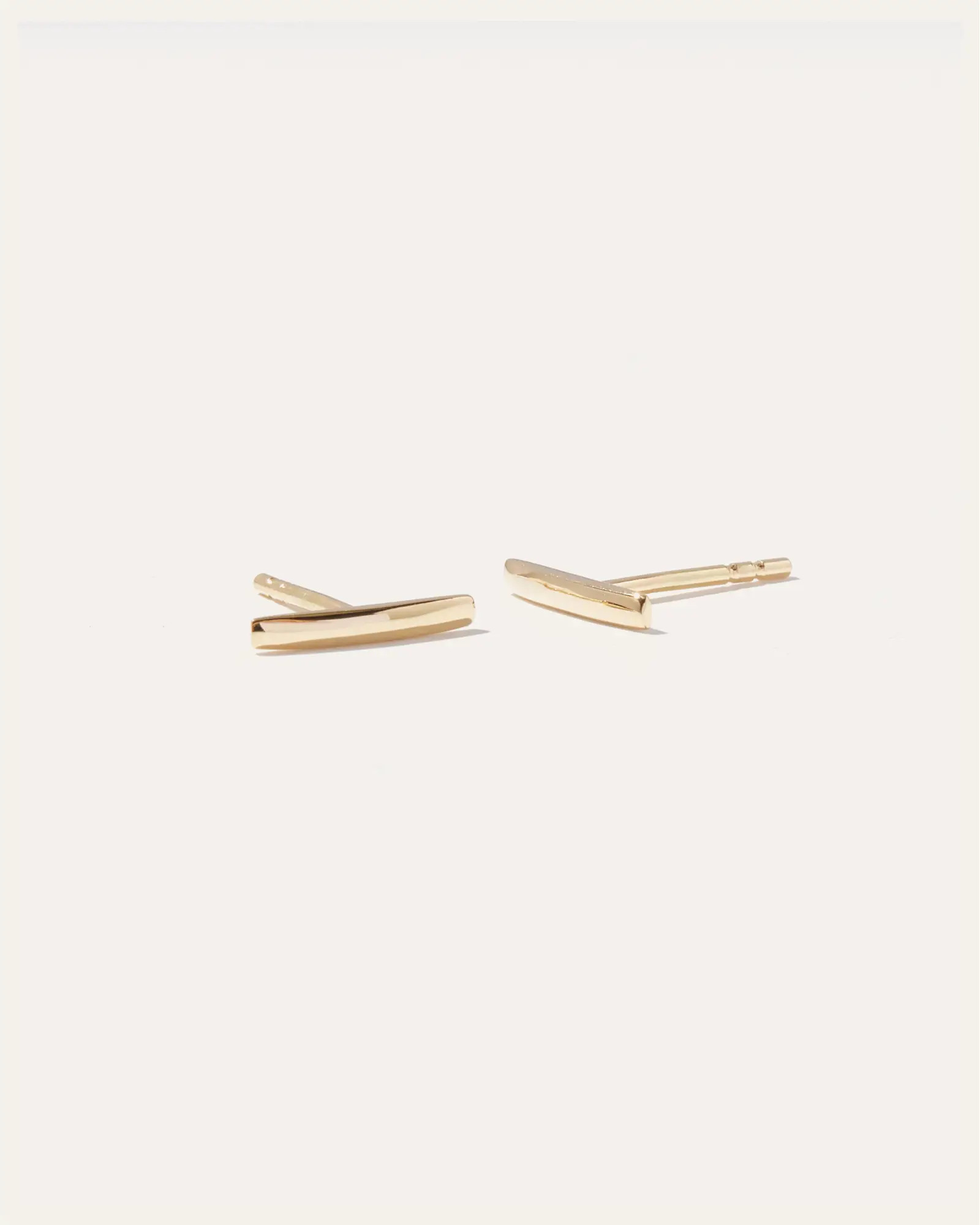 14k Gold Line Studs | Quince