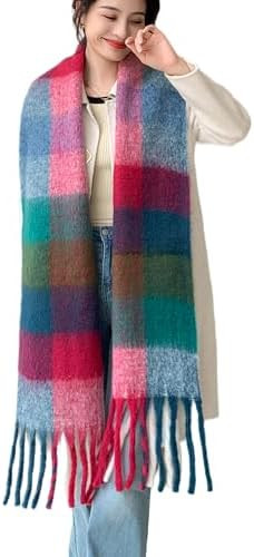 Wander Agio Winter Women Warm Scarf Long Shawl Large Scarves Cold Weather Thick Blanket Scarfs Co... | Amazon (US)