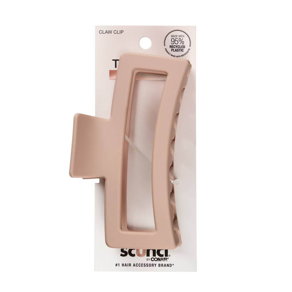 scünci Large Open Rectangle Claw Clip - Matte Blush - Thick Hair | Target
