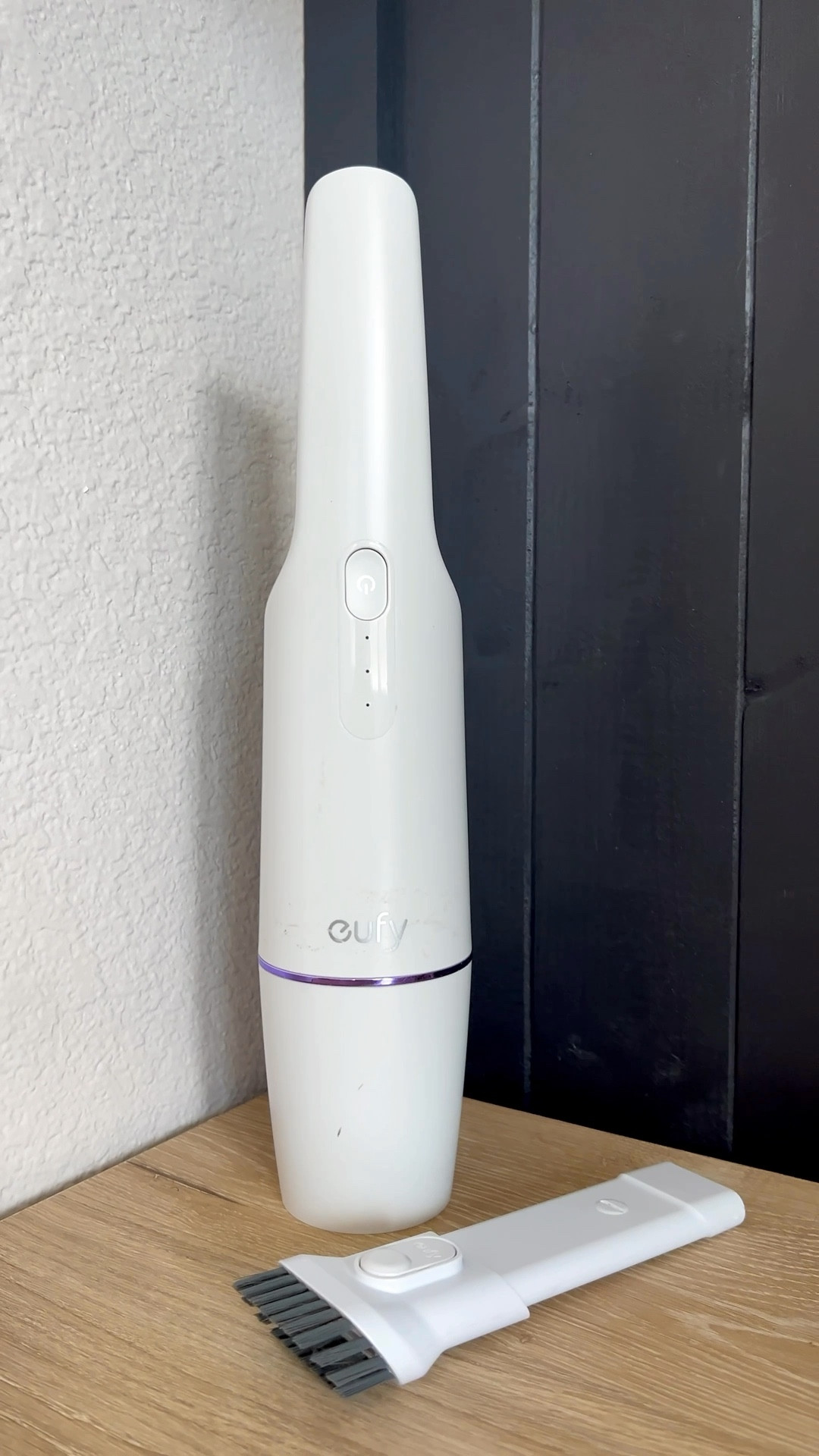 This little USB-charged vacuum saves me daily — quick crumbs, dog hair, tight corners, all handled in seconds. (Don’t mind the scuffs... she’s clearly been working overtime.)

#handheldvacuum #eufy #cleaning #timesaver #musthave 

 #LTKdayinmylife #LTKHome