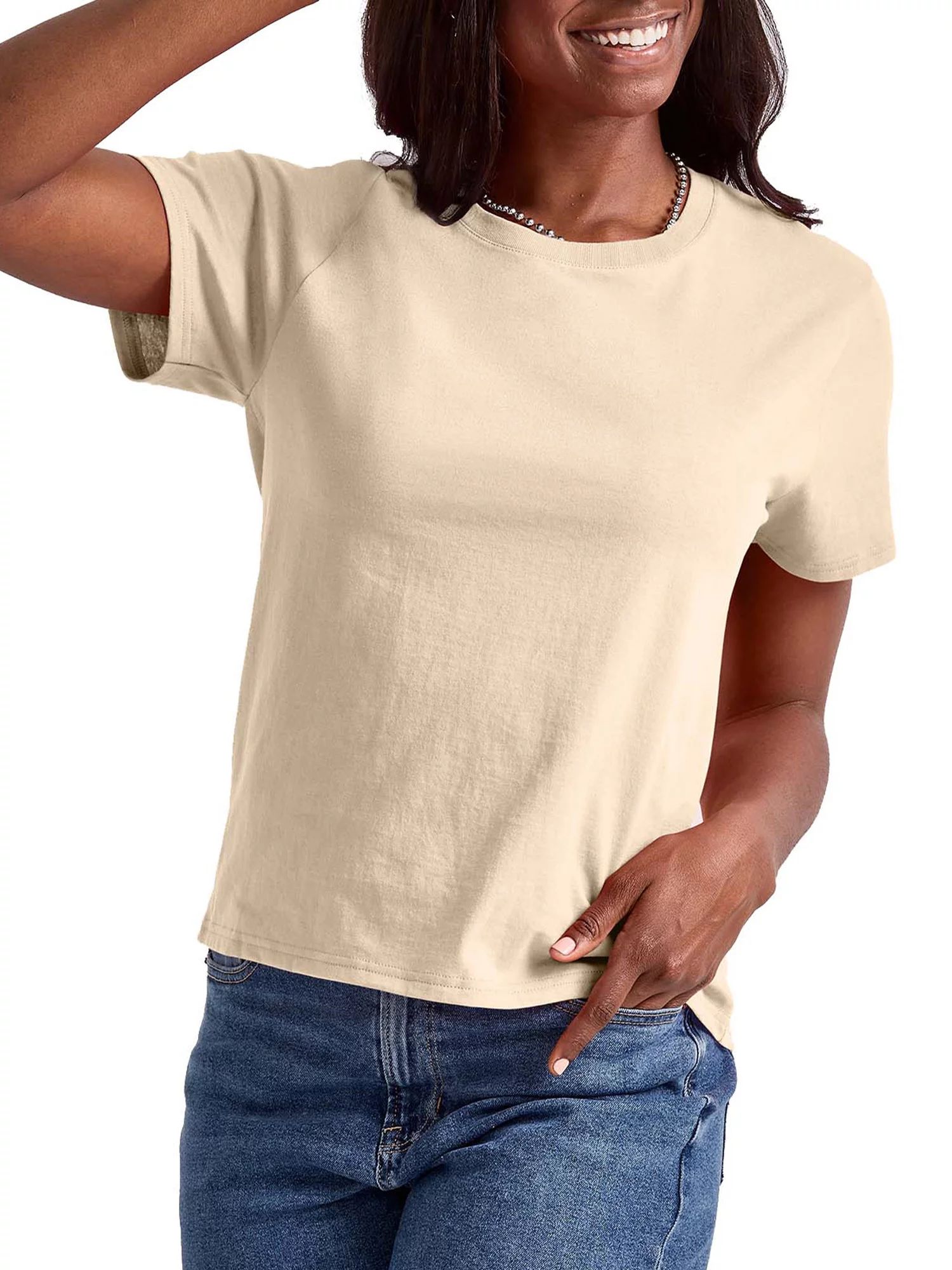 Hanes Essentials Women’s T-Shirt, 100% Cotton Classic-Fit Tee | Walmart (US)