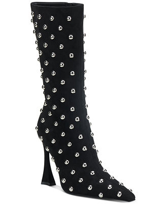 Fancy-U Mid-Shaft Studded Dress Booties | Macy's