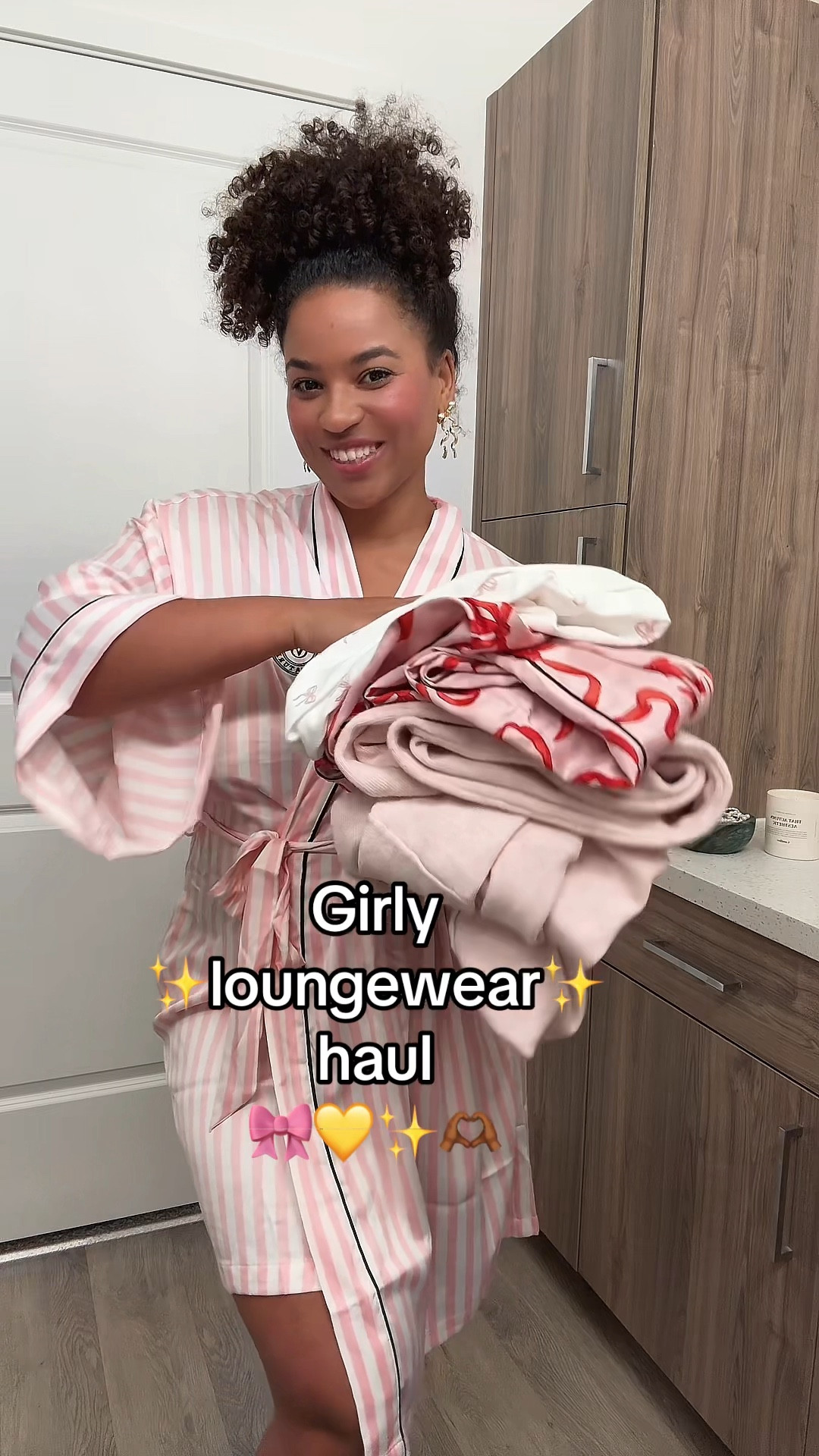 Girly pink loungewear haul from hollister & Victoria’s secret!!
These cozy pajamas are great for all winter long!! 

bow pajamas 
victoria’s secret pink and white robe
pink pants and sweater 
pink jacket
pink cropped jacket  

#LTKGiftGuide #LTKSeasonal #LTKVideo
