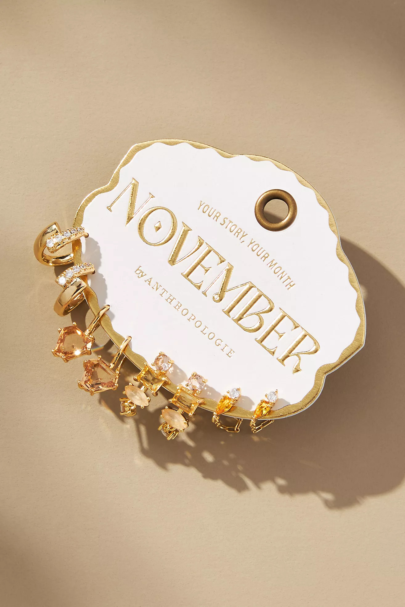 Birthstone Huggie Earrings, Set of 4 | Anthropologie (US)