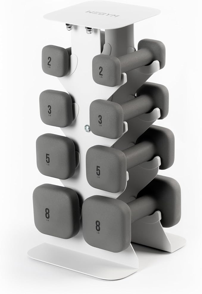 WeGym Square Dumbbell Set for Home Gym, Free Weights for Strength Training | SafeGrip Dumbbells, ... | Amazon (US)
