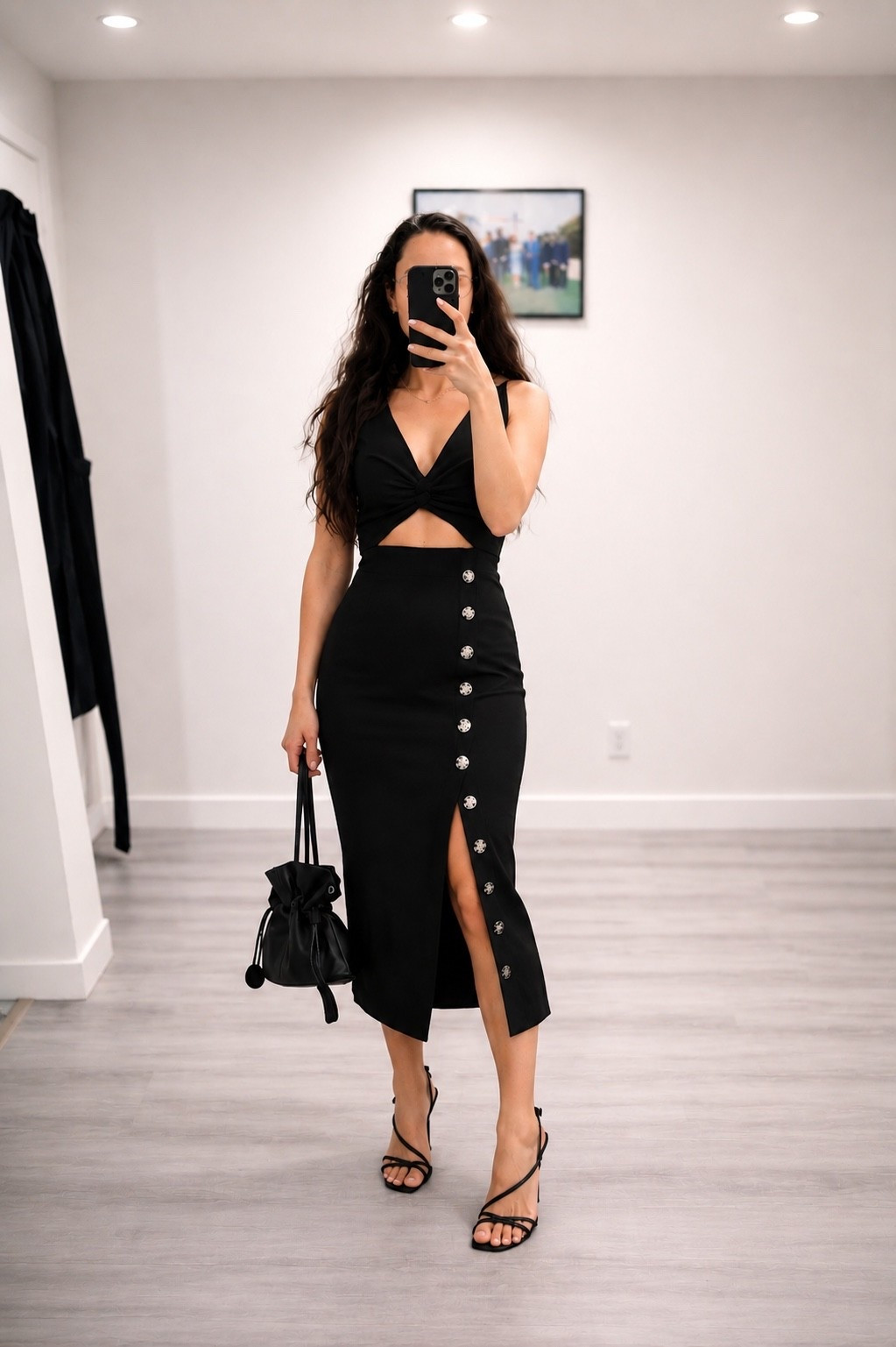New lulus find. Black dress with slit for summer wedding or summer girls night out!

#LTKSeasonal #LTKootd #LTKgrwm