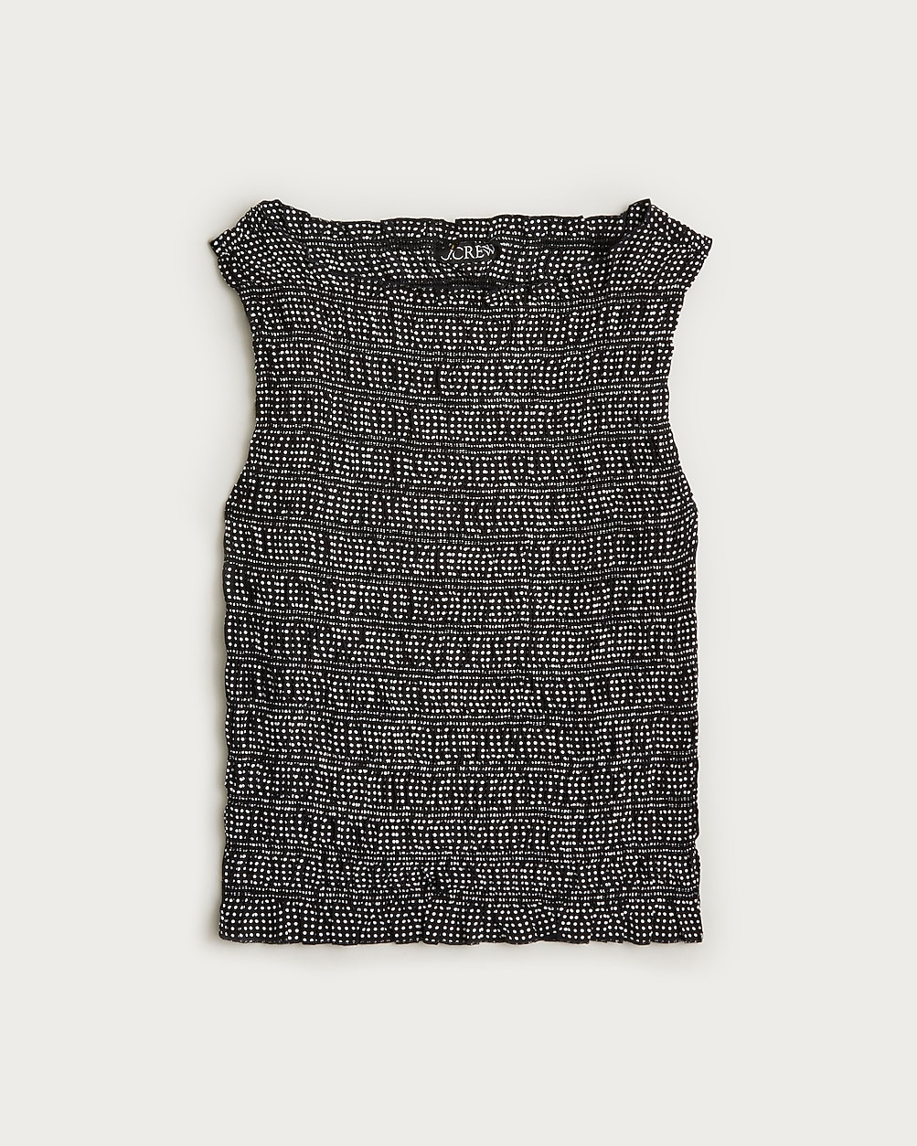 Smocked shell tank top in dot-print crepe de chine | J. Crew US