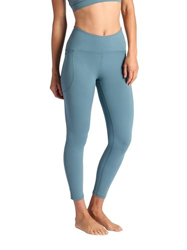 Gaiam Women’s Om High-Rise Activate 7/8 Legging, Slim Fit, 25” Inseam, Stretch Midweight Material, Moisture-Wicking, Goblin Blue, X-Large | Amazon (US)