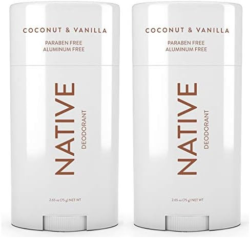 Native Deodorant Coconut & Vanilla, Aluminum and Paraben free 2.65 oz (2 pack) | Amazon (US)
