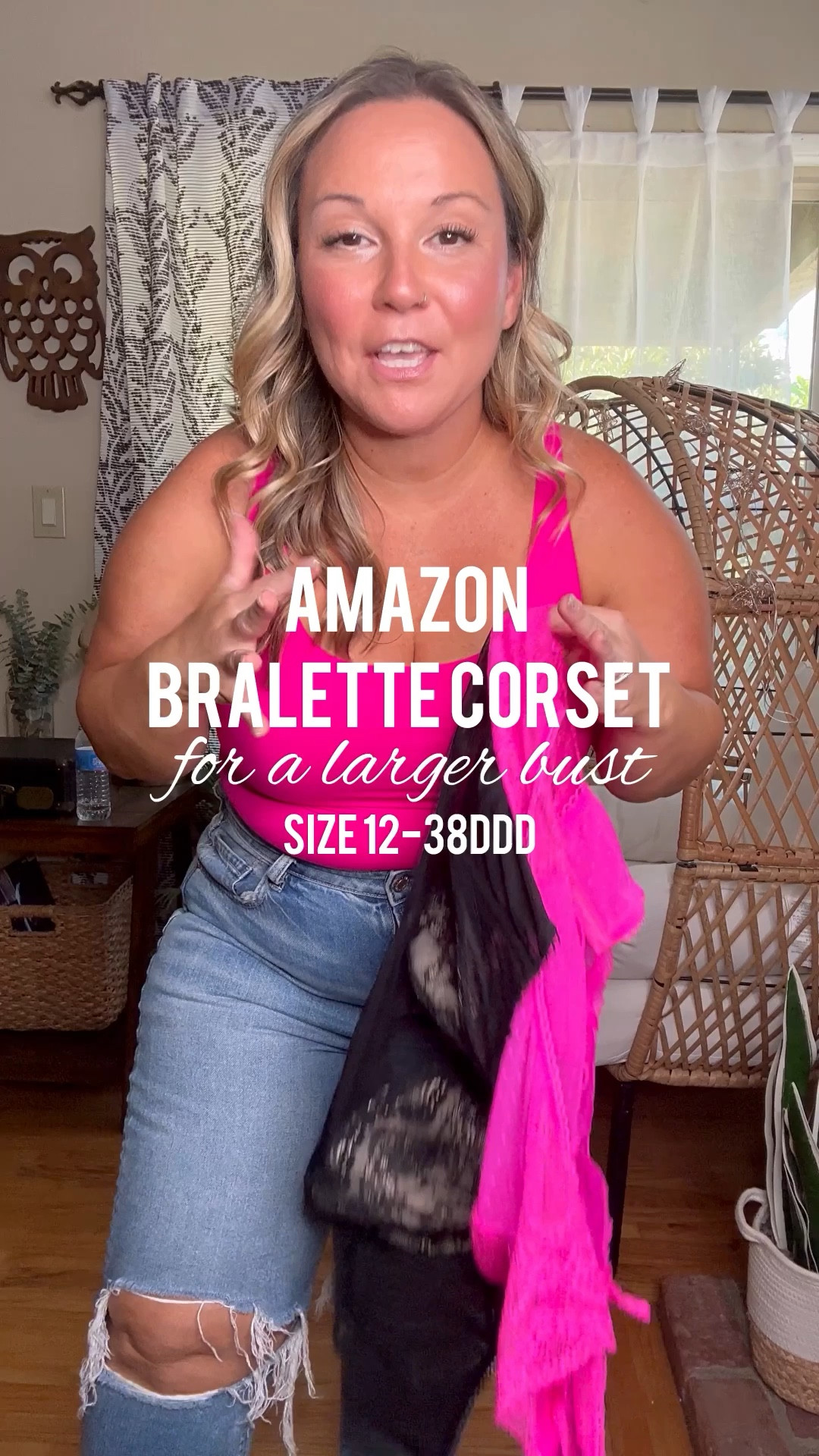 Amazon bralette corset is back in stock in all colors!  I ordered both 36DD and 38DD and reviewed 
I prefer the larger size. Good quality and comfortable! Love these for layering! 
Jeans size 14 x short 

#LTKOver40 #LTKFindsUnder50 #LTKMidsize