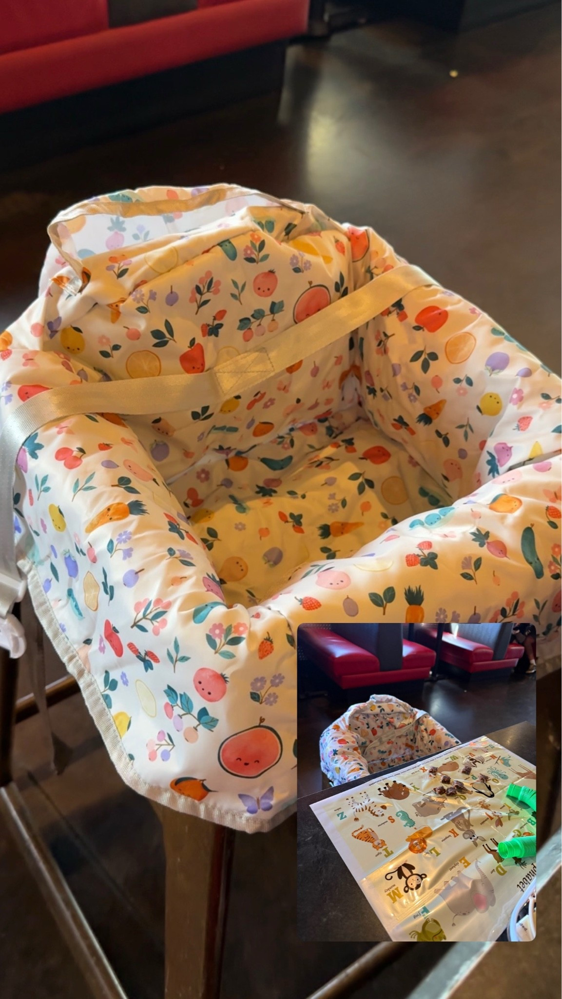 Perfect for eating out! Little high chair cover to protect from germs and a disposable place mat making clean up easy!!

#LTKmomlife
