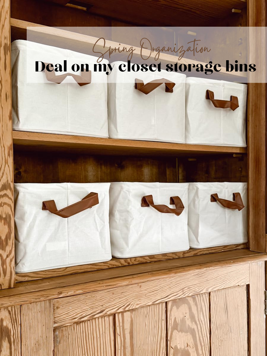 The canvas storage bins that I use in my closet are currently on sale on @Amazon. If you want to up your organization while you do your Spring cleaning, this is a great option.  

 #LTKSeasonal #LTKHome #LTKSaleAlert