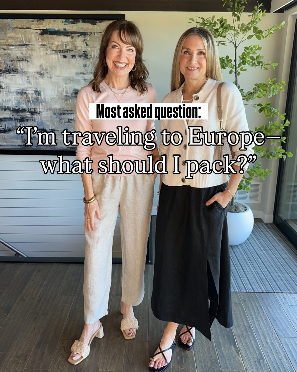 Packing for a two-week vacation in a carryon is our superpower and affordable, top-quality @Quince  linen is our secret weapon!

Linen always looks chic + keeps you cooler in warm climates☀️Pants, a midi skirt, shorts, and a casual sundress will cover all the bases and mix & match with everything! Add a light layer, a versatile crossbody bag, sneakers + flat sandals and you’re off!✈️🧳

We’re both 5’6” and wear size small in tops and small in bottoms & dresses.

#LTKOver40 #LTKootd #LTKTravel