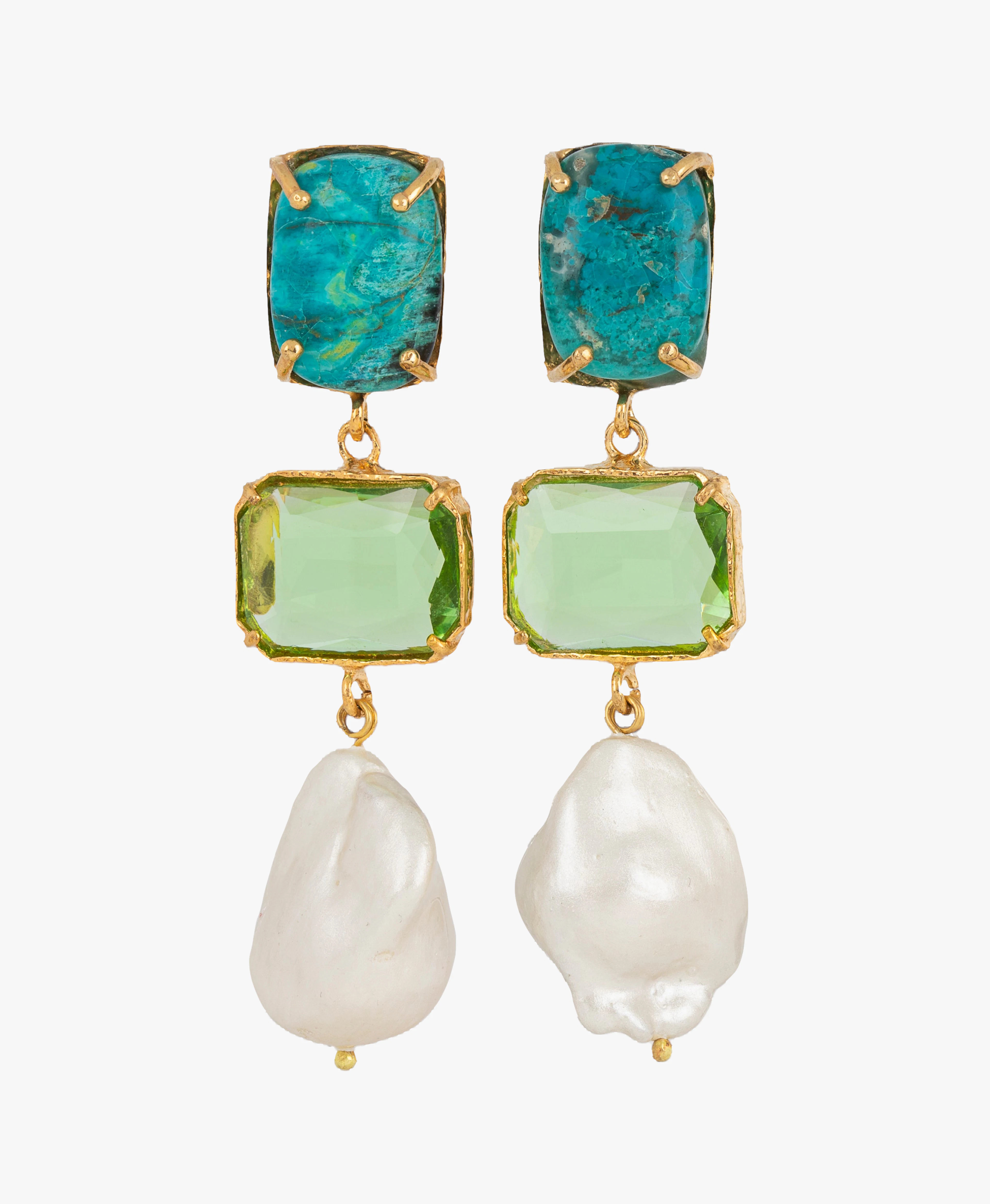 Xanthe Earrings Green | Seezona