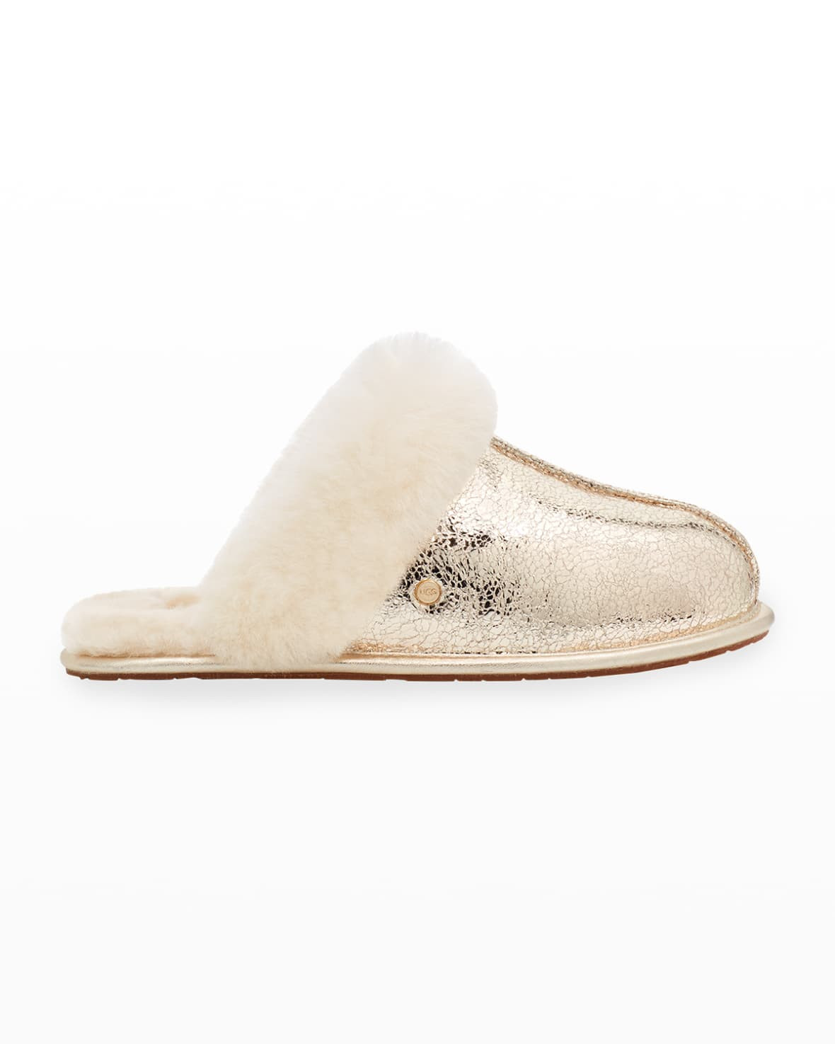 UGG Scuffette II Metallic Sparkle Shearling Slippers | Neiman Marcus