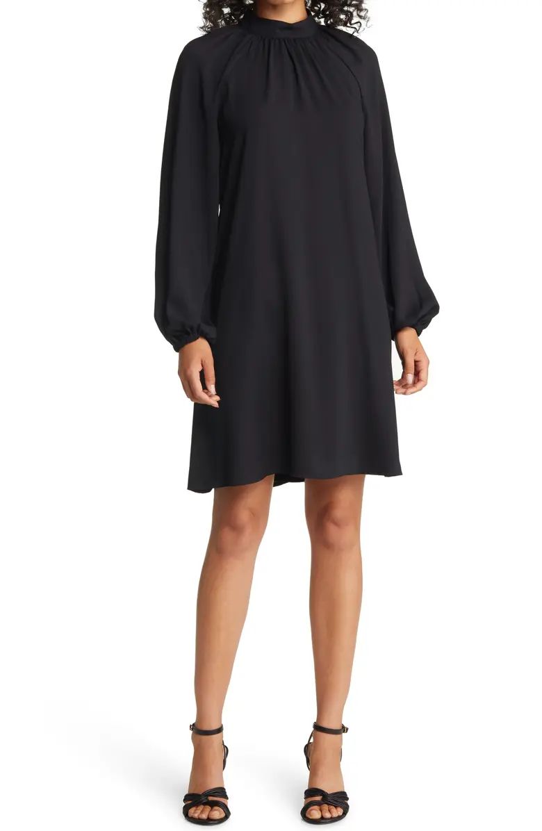 Halogen® Mock Neck Long Sleeve Shift Dress | Nordstrom | Nordstrom