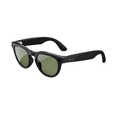 Ray-Ban Meta Headliner Low Bridge Fit (Gen 2) - Shiny Black, Green lenses | Walmart (US)